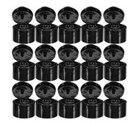 DEARMAMY Lot de 100 Bouchons à Clapet en Plastique PP Noir 28 MM pour Flacons de Lotion Couvercles Étanches Résistants à la Chaleur Froid Compatibles Cosmétiques et Alimentation Usage