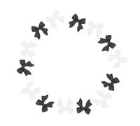 DEARMAMY Lot De 100 Breloques Ongles Nœud 3d En Résine Petit Taille Noir Et Blanc Décoration Diy Nail Art Femme Accessoires Créatifs Pour Manucure Fête Soirée