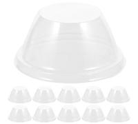 DEARMAMY Lot de 100 Dômes Transparents en Plastique pour Jardin, Mini Serrage de Protection Antigel, Couverture de Pépinière pour Pot de Fleurs, pour Germination et Hivernage des Plantes