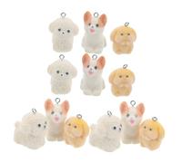 DEARMAMY Lot De 12 Pendentifs Miniatures En Forme De Chien Pour Porte-Clés Figurines De Chiot Accessoires Pour Boucles D'Oreilles Mini Pendentifs Animaux