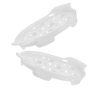 DEARMAMY Lot de 2 Assiettes à Escargots en Céramique 7 Pouces Plats à Four pour Cuisson de Fruits de Mer Coquilles d'Escargots Surface Lisse Poignées Ergonomiques Usage Domestique et