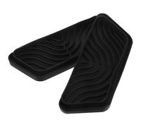 DEARMAMY Lot de 2 Bacs d'Égouttement Rectangulaires en Silicone Noir 20 X 75 CM pour Distributeur d'Eau et Machine à Glaçons de Réfrigérateur Tapis Anti-Déversement Résistant aux