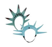 DEARMAMY Lot de 2 Bandeaux Lady pour Halloween Cosplay Statue de La Liberté Accessoire de Costume pour Adultes Et Garçons Et Filles Coiffe Verte pour Fêtes à Thème