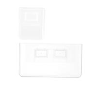DEARMAMY Lot De 2 Boîtes Murales Transparentes Petites En Plastique Léger Pour Cosmétiques Et Pinceaux De Maquillage, Étuis De Rangement Sans Perçage Pour Chambre, Bureau Et Salle De Bain