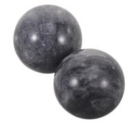 DEARMAMY Lot de 2 Boules de Jade pour Renforcement Force de Préhension, Pierres Lestées de 25mm Motifs Marbrés Élégants pour Massage et Relaxation à Domicile