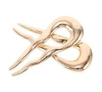 DEARMAMY Lot de 2 Fourchettes à Cheveux en Métal en Forme de U Ornements de Cheveux Design Ondulé pour Un Chignon Élégant Et Un Peigne Latéral