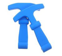 DEARMAMY Lot de 2 Loquets à Moraillon en Caoutchouc Bleu pour Glacière Poignée en T Antidérapante Verrouillage Sécurisé du Couvercle Accessoires Universels pour Glacières de Camping et
