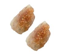 DEARMAMY Lot De 2 Pierres Naturelles Brutes De Soleil Orange Cristaux Énergétiques Pour Pierres Des Chakras 1-2 Cm Décoration Et Ensemble Pour Yoga