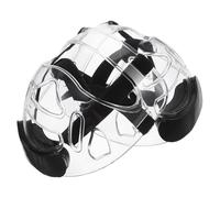 DEARMAMY Lot de 2 Protège-Visage de Boxe Amovibles pour Taekwondo et Karaté, Casque Multifonction Petite Taille Bouclier Transparent en Plastique Trempé, Équipement D’entraînement Arts