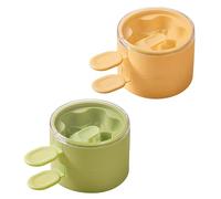 DEARMAMY Lot de 2 set de Moules à Glace en Silicone Alimentaire Double Couche Moules à Glace Maison de Dessins Animés Réutilisables pour Desserts Frais et Gourmands