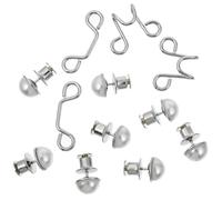 DEARMAMY Lot de 2 sets de Boutons en Alliage sans Clous pour Jeans Boucles de Taille Réglables Grand Format Blanc Perle Boutons Universels Antidérapants pour Ajustement de Pantalon