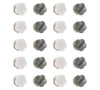 DEARMAMY Lot de 20 Boucles de Sécurité pour Vêtements, Boutons sans Couture de Fleurs Blanc Nacré et Multicolore, Broches Anti-espionnage pour Cols, Décoratives et Légères, Adaptées