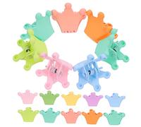 DEARMAMY Lot de 20 Mini Pinces à Cheveux Décoratives Petites Griffes Résine et Fer pour Filles Enfantines Usage Quotidien Coiffure Couronne Couleur Unie