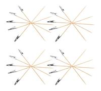 DEARMAMY Lot de 20 Pinces Crocodile en Bois Léger Manche Long Clips pour Loisirs Créatifs et Peinture de Maquettes Pince Crocodile pour Fixation Modèle Miniature Outil pour Aérographe