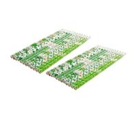 DEARMAMY Lot de 24 Crayons à Dessin en Bois à Thème Saint-patrick Motif Trèfle à Quatre Feuilles, Crayons D'élève Multicolores sans Latex, Accessoires Scolaires pour Garçon et Filles