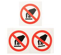 DEARMAMY Lot de 3 Autocollants de Sécurité Ronds en Vinyle «Ne Pas Toucher» Diamètre 100 MM Étiquettes d'Avertissement Adhésives Résistantes pour Machines Chantier et Surfaces Lisses