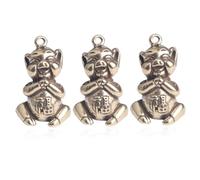 DEARMAMY Lot de 3 Breloques en Laiton Forme Cochon Vintage pour Création Porte-clés Diy, Décoration Rétro, Présent Fête Famille, Charme Décoratif Léger et Solide, Art et Artisanat