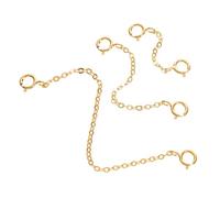 DEARMAMY Lot De 3 Rallonges De Chaîne en Argenté S925 pour Fabrication De Bijoux, Bracelets Et Colliers, Or, 3 Tailles, Accessoire Polyvalent pour Création Et Réparation, Usage DIY Quotidien