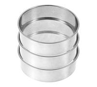 DEARMAMY Lot de 3 Tamis en Acier Inoxydable à Mailles Fines Passoire à Saletés Métal Tamis à Farine pour Cuisson Filtration Cuisine et Loisirs Créatifs