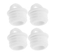 DEARMAMY Lot de 4 Bouchons en Caoutchouc Blanc pour Seau à Serpillière, Étanches et Résistants à L'usure, Accessoires Polyvalents pour Maison et Nettoyage