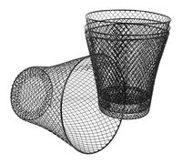 DEARMAMY Lot de 4 Cages à Plantes en Fer Noir, Protège-semences Multifonctionnelles pour Jardin, Couverture Robuste et Réutilisable pour Légumes, Fruits et Semis, Ventilation Efficace,