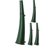DEARMAMY Lot de 4 Cornes de Survie Portables en Métal et Plastique Couleur Vert Militaire, Petit Klaxon de Signalisation pour Randonnée, Sécurité et Activités de Plein Air, Outil D’Alerte