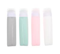 DEARMAMY Lot De 4 Flacons De Voyage En Silicone Pour Produits De Toilette Contenants Cosmétiques De Voyage Mini Flacons De Voyage Pour Femmes Flacons De Toilette Rechargeables En