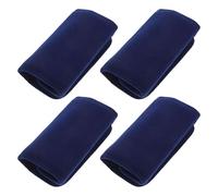 DEARMAMY Lot de 4 Housses Antidérapantes pour Accoudoirs de Fauteuil Roulant Coussinets Souples et Rembourrés en Tissu Confortable Bleu Marine Accessoires Compatibles Cannes, Déambulateurs