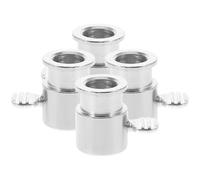 DEARMAMY Lot de 4 Manchons en Fer Chromé pour Grille de Barbecue Gaz et Four à Gaz, Accessoires Rotatifs pour Barbecue Extérieur, Collier D'arrêt de Grille pour Cuisson de Poulet Rôti