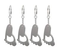 DEARMAMY Lot de 4 Ouvre-bouteilles de Bière en Alliage de Zinc, Forme Pied, Légers et Compacts, Outils Pratiques pour Camping et Usage Extérieur, Accessoires Indispensables Cuisine et Bar