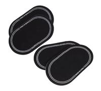 DEARMAMY Lot de 4 Patchs Autocollants Noirs pour Peau de Tambour, Protection Double Pédale pour Grosse Caisse, Accessoires Batterie Solide et Adaptés aux Percussionnistes