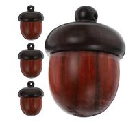 DEARMAMY Lot de 4 Pendentifs Glands en Bois Bicolores Ouvrables Pendentifs DIY pour Fabrication de Bijoux Décorations Automnales en Bois Naturel Charms Glands Détachables pour Collier et