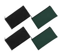 DEARMAMY Lot de 4 Pochettes Caisse Enregistreuse en Cuir PU 2 Couleurs Fermeture Éclair Grosse Capacité pour Organisation Reçus et Dépôt Bancaire Usage Professionnel et Personnel