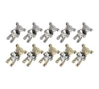 DEARMAMY Lot de 40 Décorations Nail Art en Alliage Petits Ours Cœur Métalliques Clous Décoratifs pour Ongles Naturels et Artificiels Accessoires DIY Nail Art Salon Manucure Fournitures