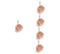 DEARMAMY Lot De 5 Porte-Clés En Boule De Breloque Pour À Main Bleu Clair Pinces Porte-Clés Pelucheux Boule Porte-Clés Girly Jouets Lapin Pinces À Cheveux
