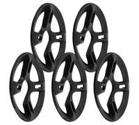 DEARMAMY Lot de 5 Protège-Plateaux de Vélo Noir 42 Dents 4 Boulons en Plastique Résistant Protection Chaîne Vélo pour Transmission Résistant aux Intempéries et VTT