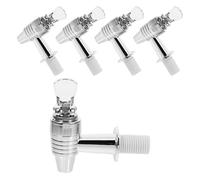 DEARMAMY Lot de 5 Robinets de Remplacement pour Distributeur de Boissons à Levier Bec Verseur en Plastique Solide Compatibles Carafe et Bonbonne D’Eau Accessoire Pratique pour Fontaine