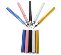 DEARMAMY Lot De 5 Stylos à Ongles Double Embout Blanc, Rose, Bleu, Noir, or Stylo De Sculpture Pour Ongles Précis Outil à Points Pour Nail Art Diy Professionnel Et Personnel
