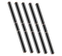 DEARMAMY Lot De 5 Stylos Nail Art Brosse à Ongles Double Embout Noir Taille Standard Peinture Nail Art Portable Accessoires De Salon Manucure Pour Usage Professionnel Et Diy