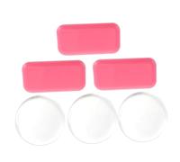 DEARMAMY Lot De 6 Coussinets En Silicone Épais Pour Cils Supports Antistatiques Pour Extensions De Cils Plateau Rond Rose Usage Professionnel Et Domestique Accessoires