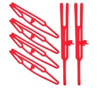 DEARMAMY Lot de 6 Marque-pages Créatifs en Silicone Rouge, Léger et Facile à Trouver la Page, Style Doigt Amusant et Adorable pour Lecture et Bureau