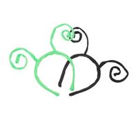 DEARMAMY Lot de 6 Serrage-Têtes Antennes de Fourmi pour Adulte Accessoires de Déguisement Cosplay Serrage-Têtes Insectes Noirs et Verts pour Bal Masqué Fête d'Halloween et Spectacles