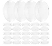 DEARMAMY Lot de 60 Lentilles Convexes Transparentes en Acrylique 25 Mm Double Face, Pack Pédagogique pour Expériences D'optique et Cours de Physique, Outils Éducatifs Optiques pour Projets
