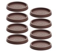 DEARMAMY Lot de 8 Patins Ronds en Caoutchouc Marron 35 Pouces pour Pieds de Meubles sous-Verres Antidérapants pour Chaise Table et Canapé Protection des Sols en Bois Dur Usage