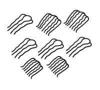 DEARMAMY Lot de 8 Peignes à Cheveux en de Coiffure Peigne Décoratif pour Chignons Femmes Solide Pratique