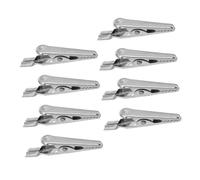 DEARMAMY Lot de 8 Pinces à Mors en Acier Inoxydable 304 Résistantes à la Corrosion Mini Pinces Électriques pour Cordons de Test et Connexions Rapides de Fils Électroniques