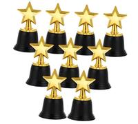 DEARMAMY Lot de 9 Trophées en Plastique D'étoile Dorée Récompenses pour Compétitions Scolaires et Jeux Décoration Trophée Amusante pour Garçon et Filles et Adultes D'encouragement