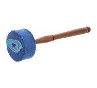 DEARMAMY Maillet pour Bol Chantant Tibétain en Bois 28 CM Bleu Feutre en Laine Baguette Percussion pour Contemplation et Rituels Sonores Accessoire Compatible Bols Sonores et Gong