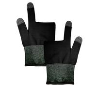 DEARMAMY Manchons Tactiles pour Jeux Mobiles, Paire Deux Doigts, Tricot Respirant Vert, Confortables et Antidérapants, Adaptés la Conduite Gaming, Accessoires Légers pour Femmes et Hommes