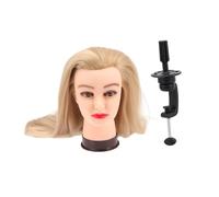 DEARMAMY Mannequin de Coiffure pour Étudiants Outil d'Entraînement Cheveux Naturels 1 Pièce Pratique Coiffure Salon Technique de Coupe